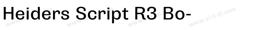 Heiders Script R3 Bo字体转换 Heiders Script R3 Bo字体转换